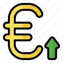 euro, up, ascending, grow, arrow, currency, finance, economy