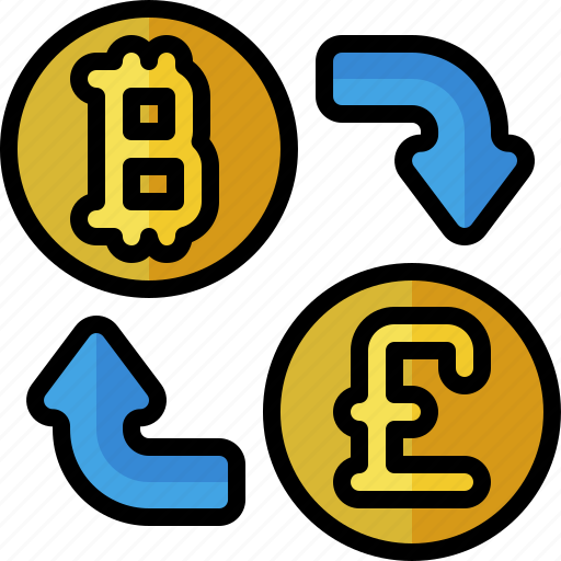 Exchange, bitcoin, pound, sterling, currency, swap, transfer icon - Download on Iconfinder