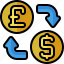 exchange, pound, sterling, dollar, swap, finance, arrow, economy 