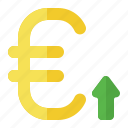 euro, up, rate, grow, money, currency, finance