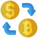 exchange, dollar, bitcoin, swap, money, finance, transfer