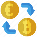 exchange, euro, bitcoin, swap, money, finance, switch