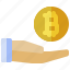 hand, bitcoin, save, money, deposit, finance, economy 
