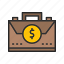 - dollar briefcase, briefcase, bag, money briefcase, money, business, finance, suitcase