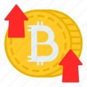 1, bitcoin, up, growth, currency, cryptocurrency