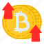 1, bitcoin, up, growth, currency, cryptocurrency 