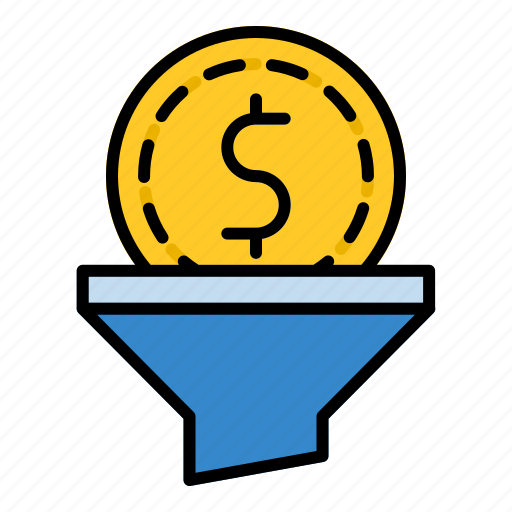 1, filter, money, funnel, currency, loud icon - Download on Iconfinder