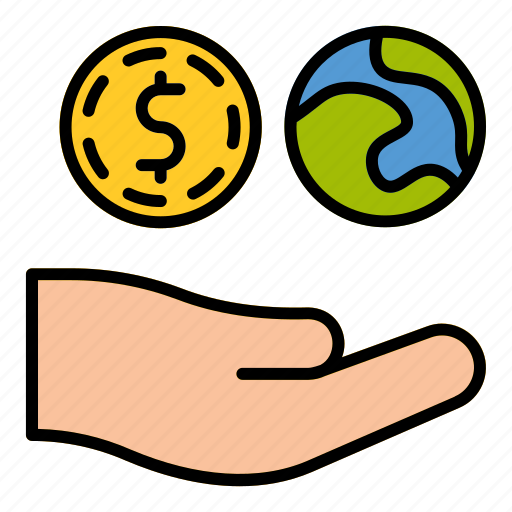 1, hand, coin, moiney, dollar, world, currency icon - Download on Iconfinder