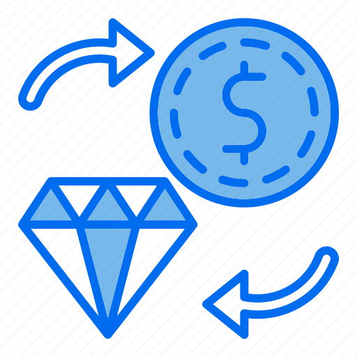 1, exchange, investment, money, valuation, diamond icon - Download on Iconfinder