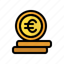 coin, money, euro, stack, cash, currency, finance