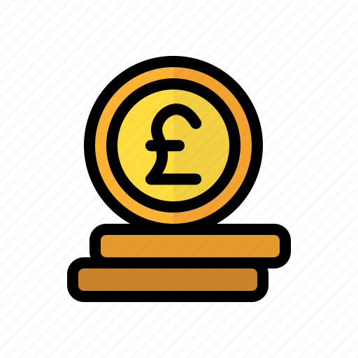 Coin, money, pound, sterling, stack, cash, currency icon - Download on Iconfinder