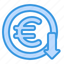 euro, money, currency, finance, payment, loss, financial