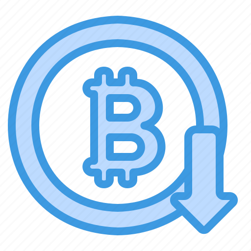 Bitcoin, money, currency, finance, loss, cryptocurrency, digital currency icon - Download on Iconfinder