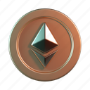 ethereum, coin, blockchain, cryoptocurrency