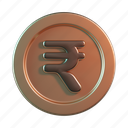 rupee, india, coin, money