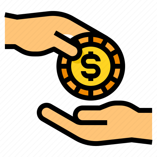 Coin, earning, hands, money, profit icon - Download on Iconfinder