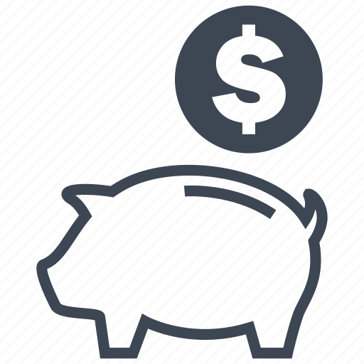 Coin, dollar, invest, pig, save, save money, saving icon - Download on Iconfinder