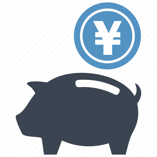 Saving, piggy bank, savings, yen icon - Download on Iconfinder