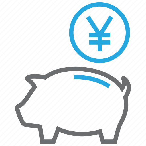 Coins, investment, moneybox, pig, save, saving, yen icon - Download on Iconfinder
