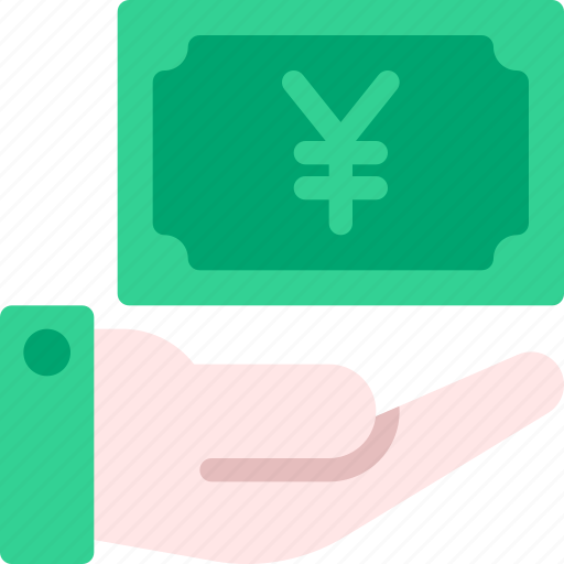 Money, currency, payment, hand, yen icon - Download on Iconfinder
