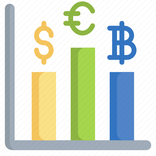 Bar, graph, currency, rate, dollar, baht, euro icon - Download on Iconfinder