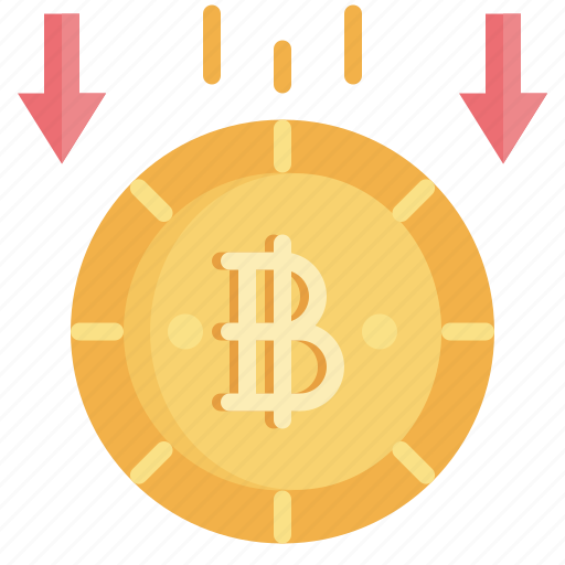 Decrease, loss, currency, money, baht icon - Download on Iconfinder
