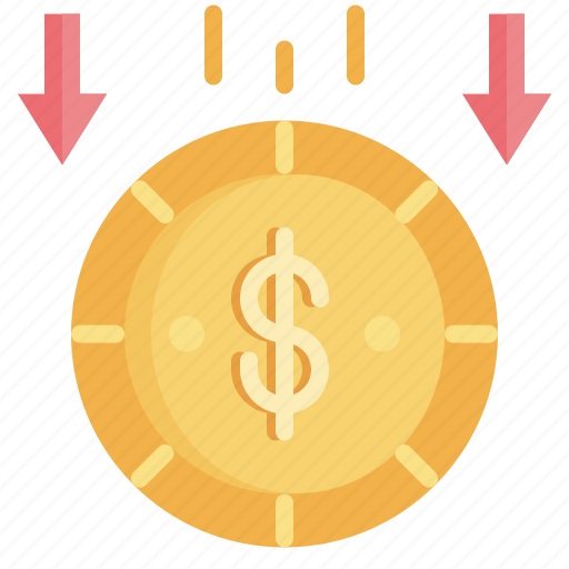Decrease, loss, currency, money, dollar icon - Download on Iconfinder