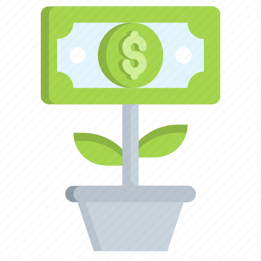 Growth, plant, currency, investment, profit icon - Download on Iconfinder