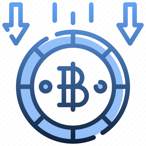 Decrease, loss, currency, money, baht icon - Download on Iconfinder