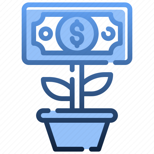 Growth, plant, currency, investment, profit icon - Download on Iconfinder