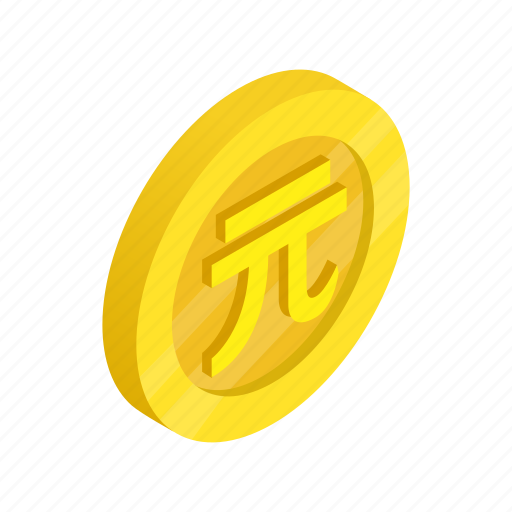 Coin, currency, dollar, finance, gold, isometric, taiwan icon - Download on Iconfinder