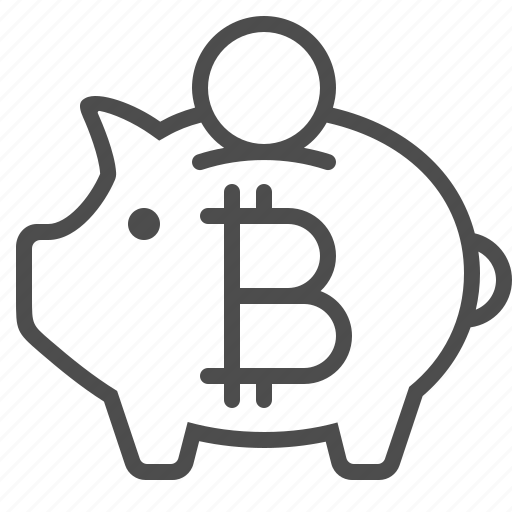 Bitcoin, piggy bank, savings icon - Download on Iconfinder