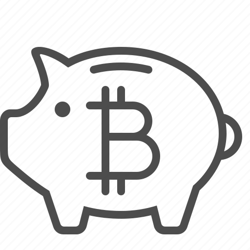 Bit coin, bitcoin, currency, digital, piggy bank, savings icon - Download on Iconfinder