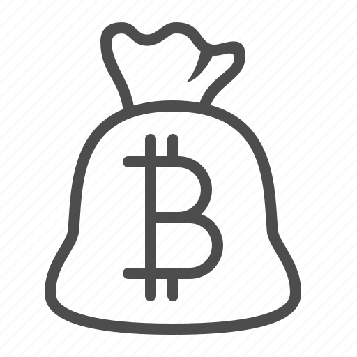 Bitcoin, money bag, savings icon - Download on Iconfinder
