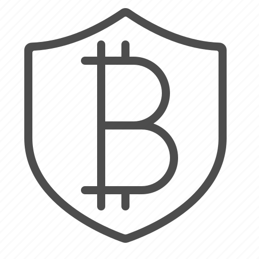 Bitcoin, security, shield icon - Download on Iconfinder