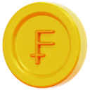 franc, coin, business, finance, money, cash, currency, 3d