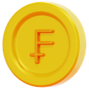 franc, coin, business, finance, money, cash, currency, 3d