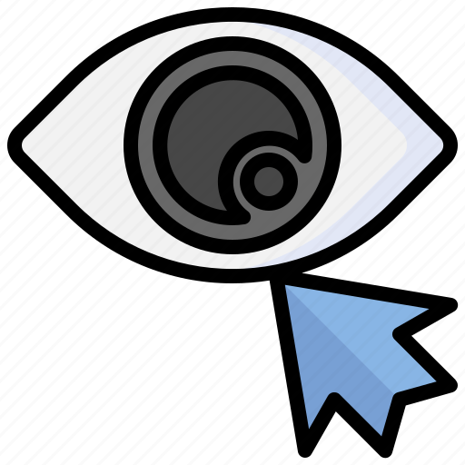 Eye, view, clicker, left, click, pointer icon - Download on Iconfinder