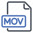 extension, file, film, mov, movie