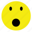 astonished, emoticon, smiley, surprised, vintage, yellow 