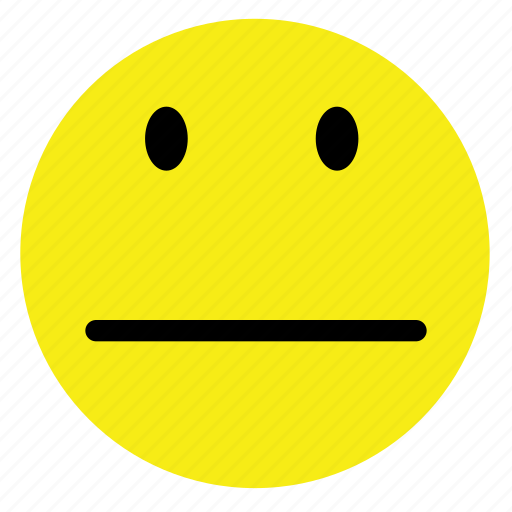 Emoticon, neutral, smiley, vintage, yellow icon - Download on Iconfinder