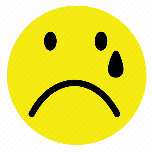 Drop, emoticon, sad, smiley, tear, vintage, yellow icon - Download on Iconfinder