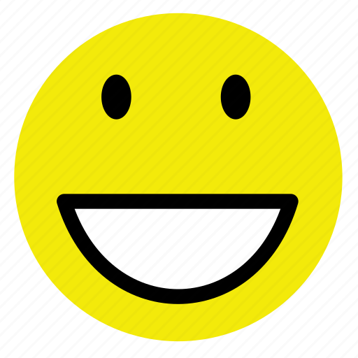 Emoticon, happy, smile, smiley, very, vintage, yellow icon - Download on Iconfinder