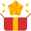 gift, customer, loyalty, star, present, surprise, box 