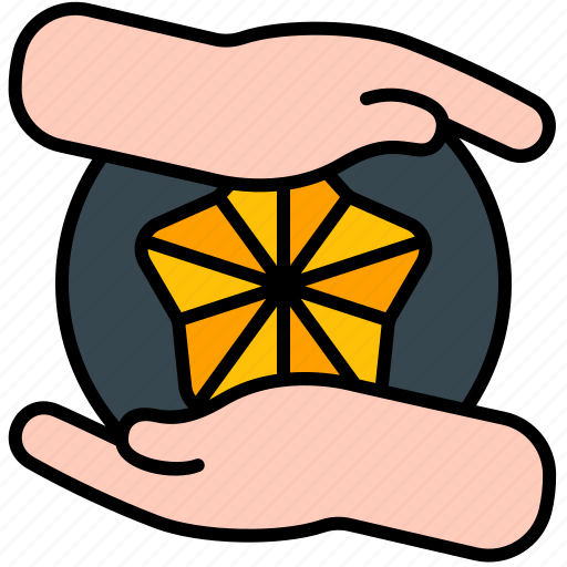 Relationship, customer, loyalty, star, trust, hands, hand icon - Download on Iconfinder