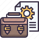 briefcase, business, document, management, report