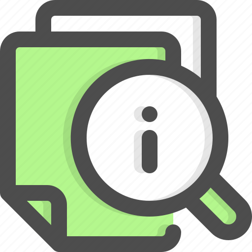 Glass, info, information, magnifier, magnifying, search, searching icon - Download on Iconfinder