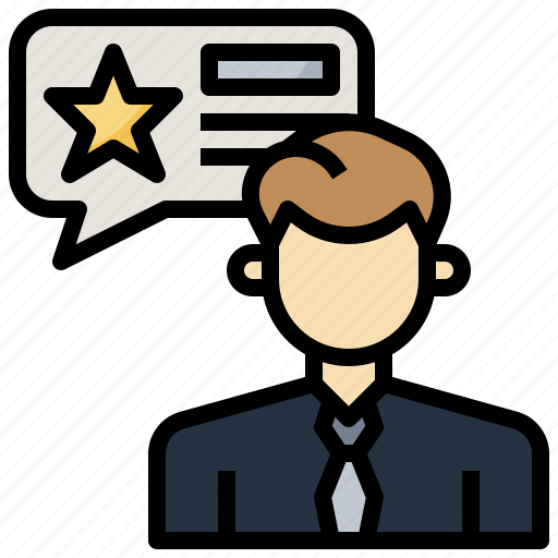 Customer, man, rate, stars, stick, testimonial icon - Download on Iconfinder