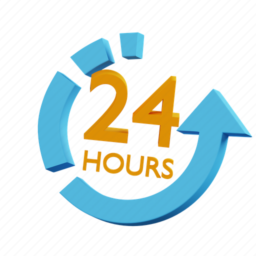 Hours, 24 hour, 24 hours, services, online, customer, service icon - Download on Iconfinder