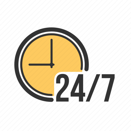 Clock, day, hours, open, service, time, week icon - Download on Iconfinder